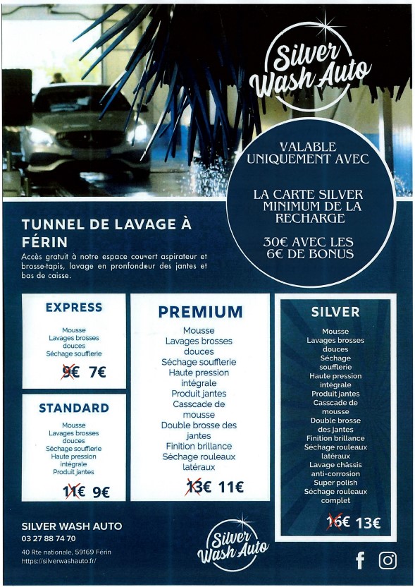 PARTENARIAT : SILVER WASH AUTO